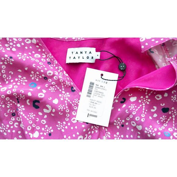 Tanya Taylor NWT Size 4 Ladies Multi Print  Luciana Midi Dress - Picture 8 of 11